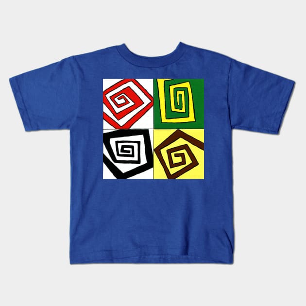 Four Square Number 1 Kids T-Shirt by AleHouseDrae